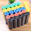Flat-mouthed garbage bags, thickened and slightly broken disposable household bathroom and office medium-sized colored plastic bags, rolled up Specification image